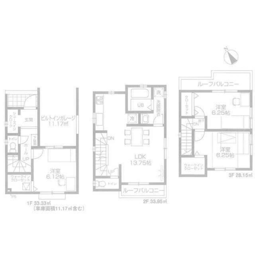 3 غرف نوم منزل في Saitama, Japan رقم 4728