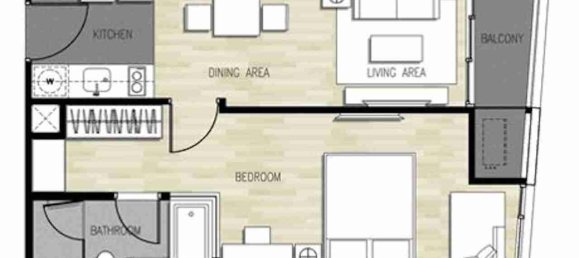 شقة 1 غرف نوم  في Bangkok, Thailand رقم 22512 6