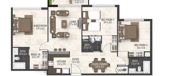 1 غرف نوم شقة في دائرة قرية جميرا, UAE رقم 15416 22