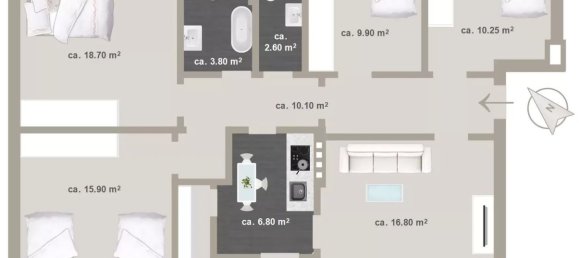 5غرفة شقة في Trentino-Alto Adige, Italy رقم 48916 14