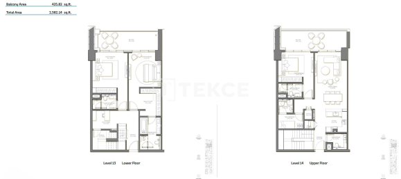 3 dormitorios dúplex en venta en Palm Jumeirah, Dubai, UAE № 195211 14