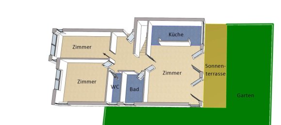 4غرفة شقة في Wilhelmstadt, Germany رقم 235311 5