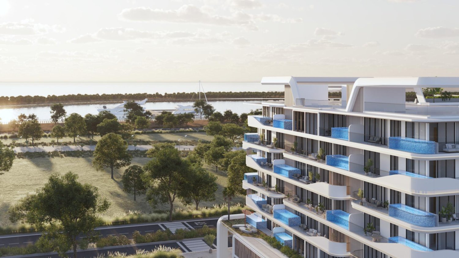 Квартира с 3 спальнями в Ocean Pearl 2, Дубай, ОАЭ № 65239