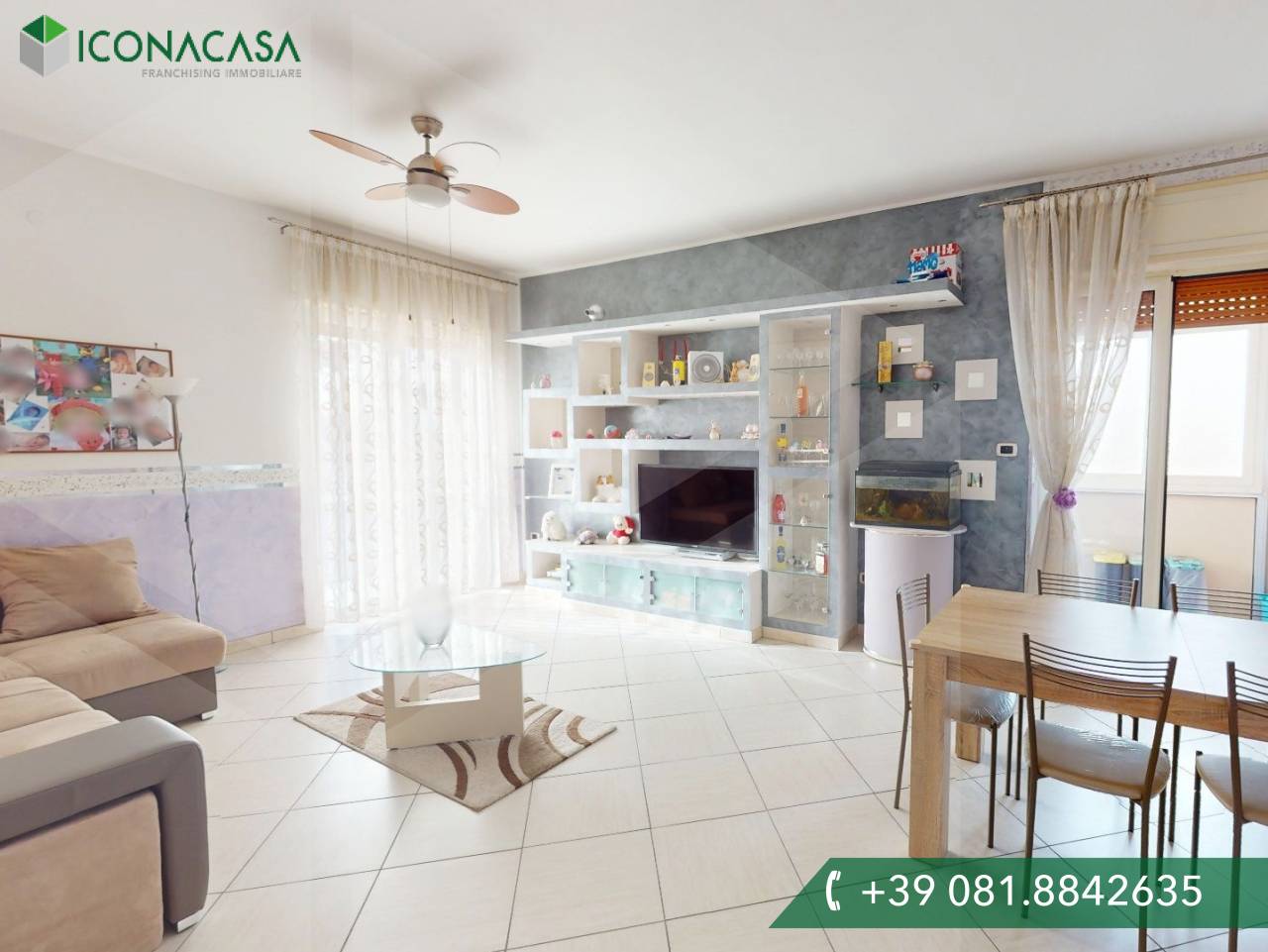 Квартира с 3 комнатами в Помильяно д’Арко, Италия № 24646