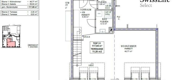 Дуплекс с 3 комнатами в Майдлинг, Австрия № 262025 5