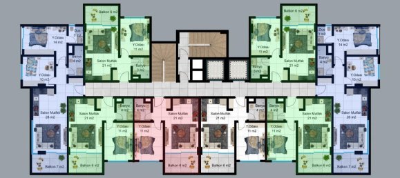 2 rooms Apartment in Alanya, Turkey No. 17485 7