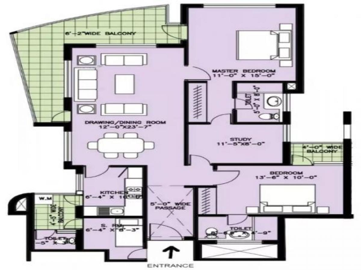 2 bedrooms House in Gurgaon, India No. 48762