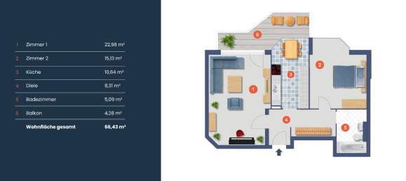 2غرفة شقة في Neukolln, Germany رقم 299063 11