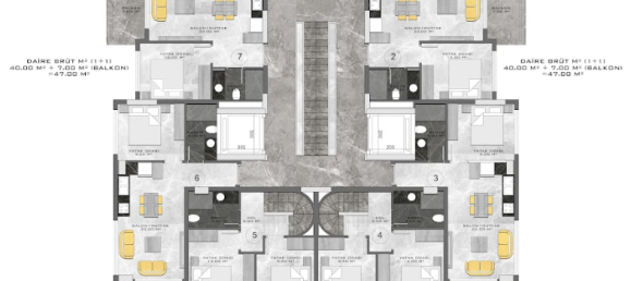 Квартира 1+1 в Кестель, Турция № 32331 4