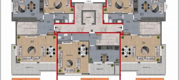 4غرفة شقة في Oba, Turkey رقم 10107 20