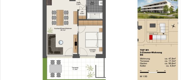 2-Zimmer Wohnung in Feldkirch, Austria, Nr. 61217 2