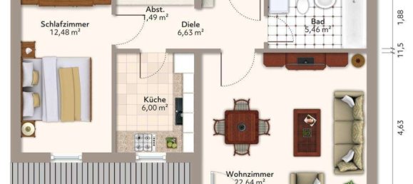 Apartamento de 1 dormitorio en Landshut, Germany No. 135451 5