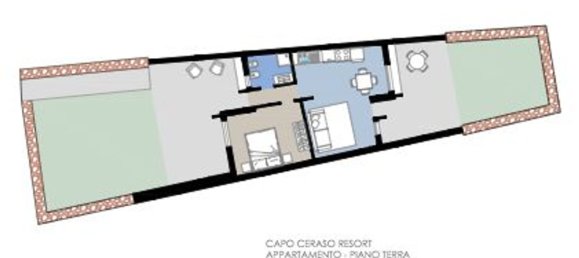 Квартира с 2 комнатами в Ольбия, Италия № 124997 35