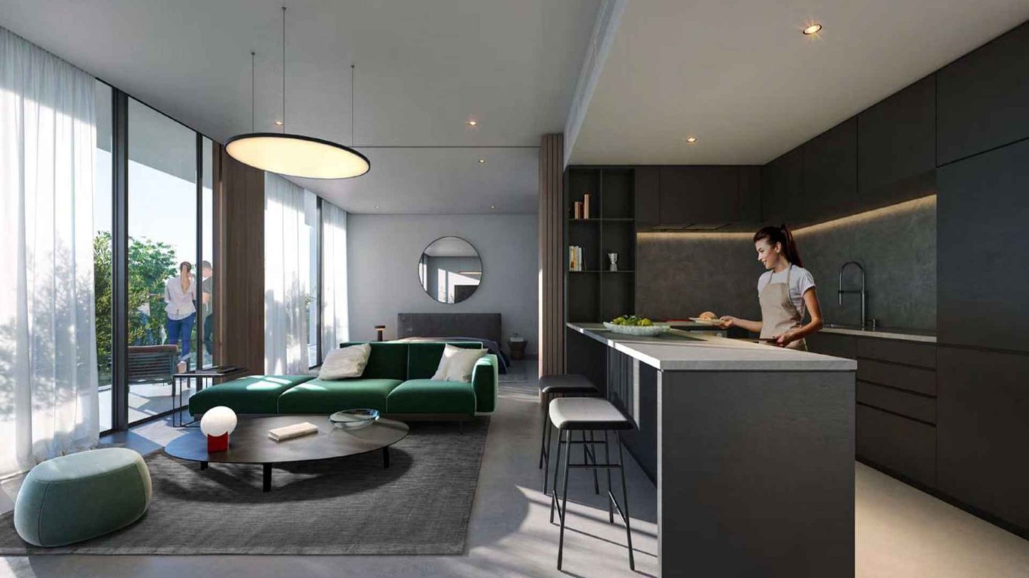 Дуплекс с 2 спальнями в IL TEATRO, Aljada, ОАЭ № 61653