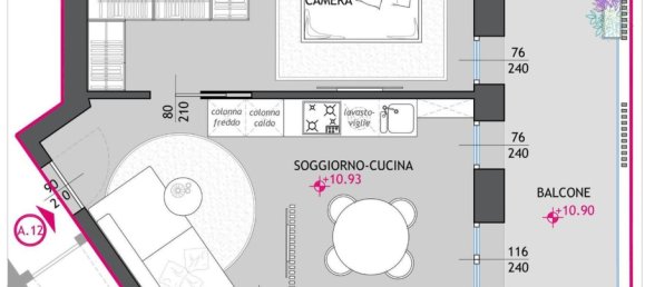 2 rooms Apartment in Bergamo, Italy No. 220774 18