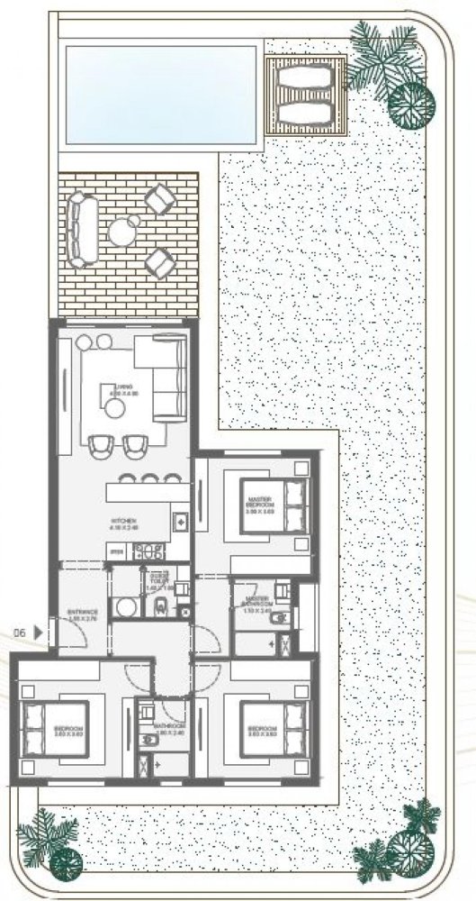Кондоминиум  с 3 спальнями в Красное Море, Египет № 2117