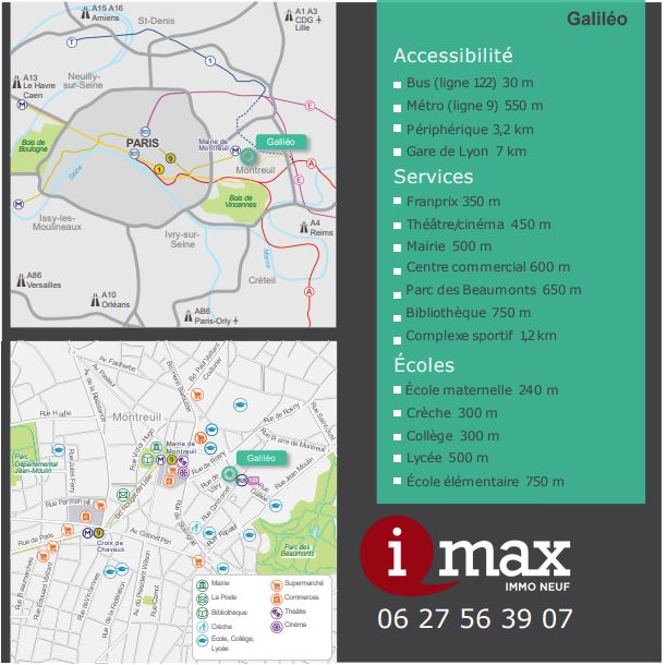 2 Schlafzimmer Wohnung in Montreuil, France, Nr. 165244