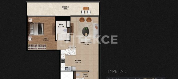 Apartamento T1 em Arjan, UAE N.º 197409 19