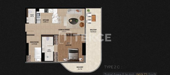 Apartamento T1 em Arjan, UAE N.º 197409 17