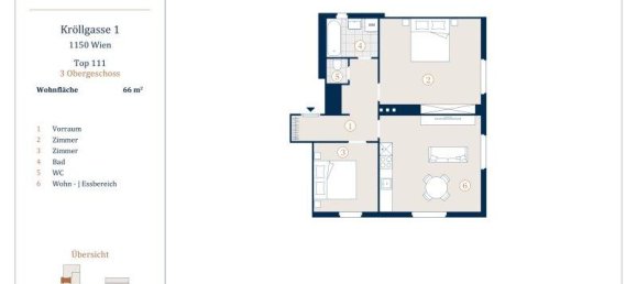 Квартира с 3 комнатами в Рудольфсхайм-Фунфхаус, Австрия № 241783 11