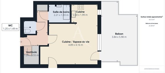 Dúplex de 2 dormitorios en Croix, France No. 216255 5