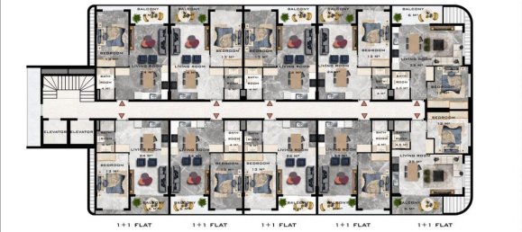2 rooms Apartment in Oba, Turkey No. 9950 6