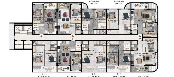 2 rooms Apartment in Oba, Turkey No. 9950 5