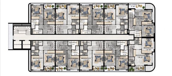 2 rooms Apartment in Oba, Turkey No. 9950 8