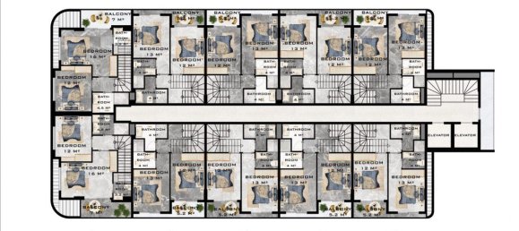 2 rooms Apartment in Oba, Turkey No. 9950 3