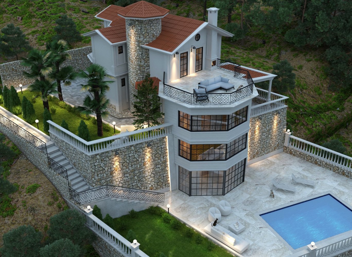 Villa 5+1 in Alanya, Turkey No. 24687