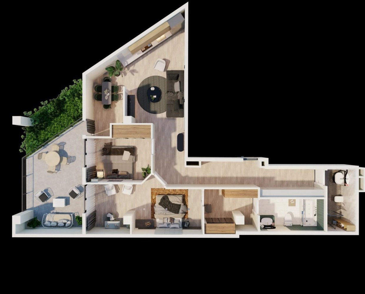 3 غرف نوم شقة في Tbilisi, Georgia رقم 650