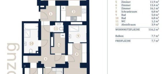 4-Zimmer Penthouse in Alsergrund, Austria, Nr. 174055 7