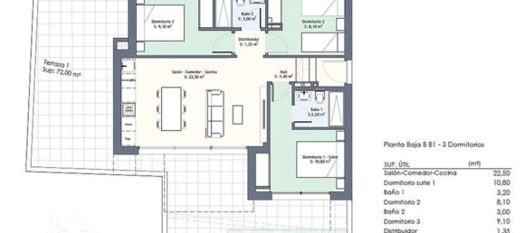 Квартира с 3 спальнями в Гуардамар-дель-Сегура, Испания № 118557 10