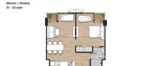 Apartamento com 1 quarto em condomínio em Bang Sare, Thailand N.º 12166 4