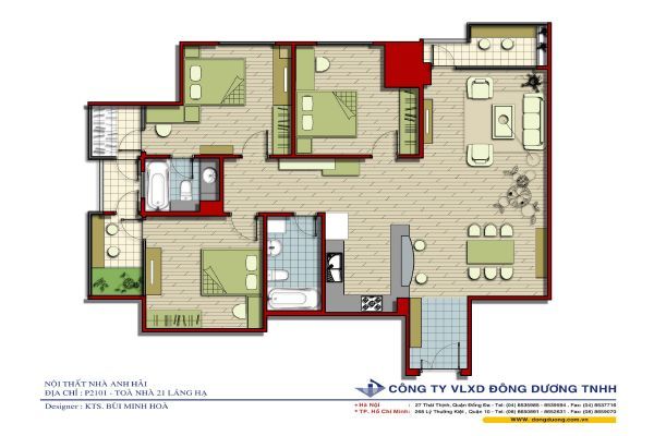 3 bedrooms Apartment in Dong Da, Vietnam No. 6489