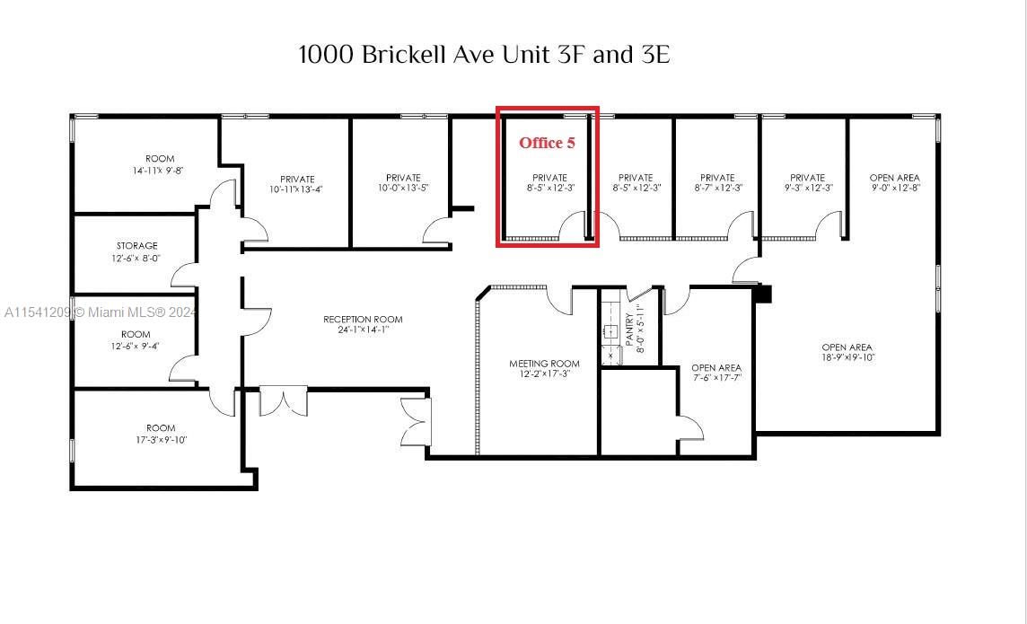 oficina en alquiler en Miami, Miami-Dade, Florida, USA № 613439