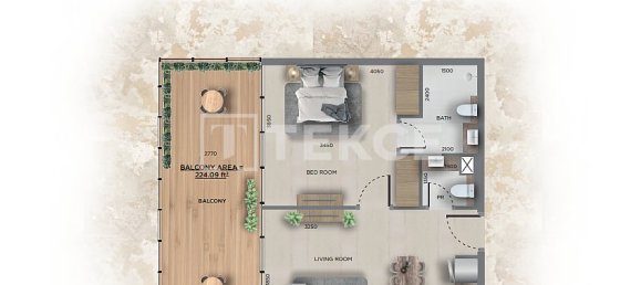 Apartamento T1 em Jumeirah Village Circle, UAE N.º 203418 21