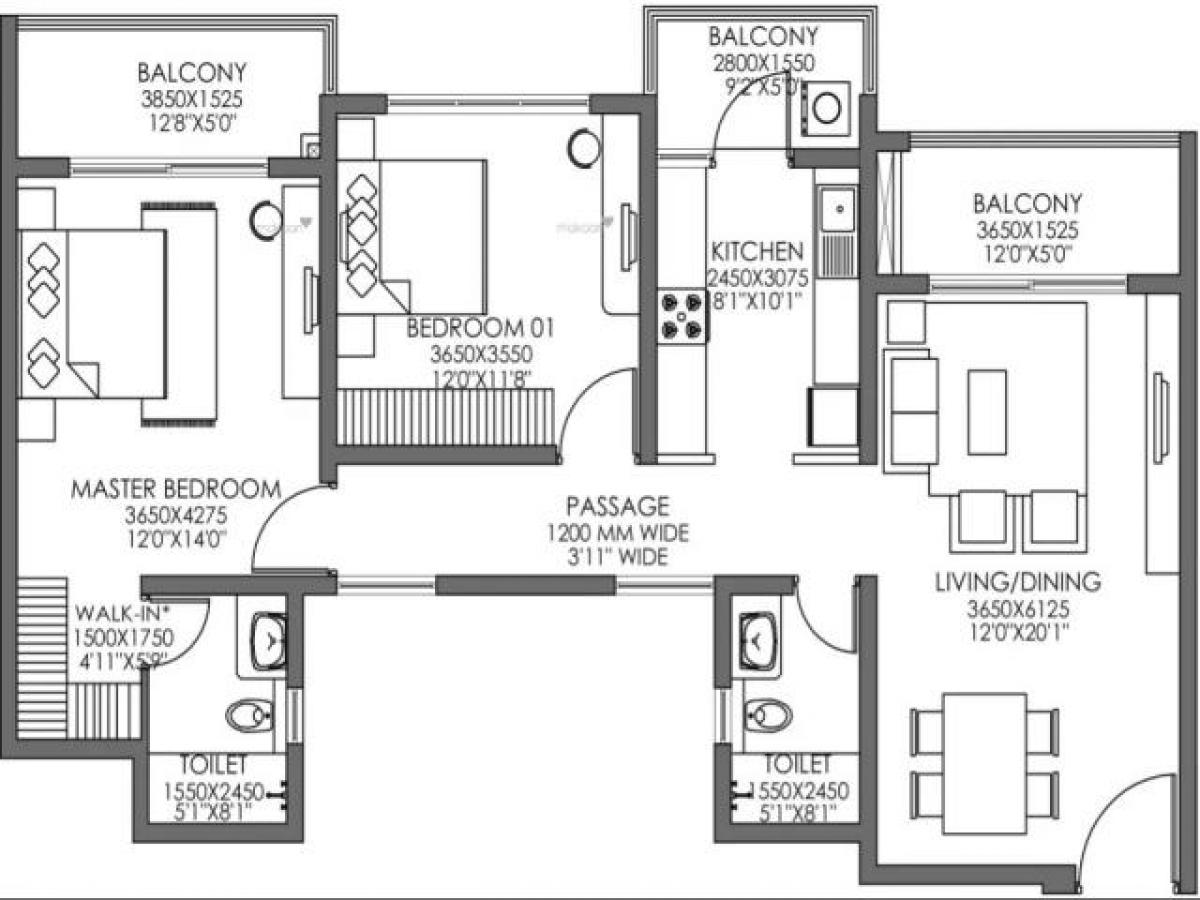 2 bedrooms House in Gurgaon, India No. 23595