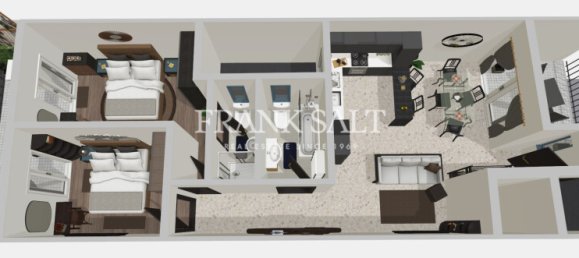 2 Schlafzimmer Penthouse in Fgura, Malta, Nr. 1106 3
