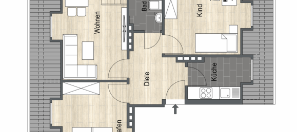 2 Schlafzimmer Wohnung in Solingen, Germany, Nr. 55236 2