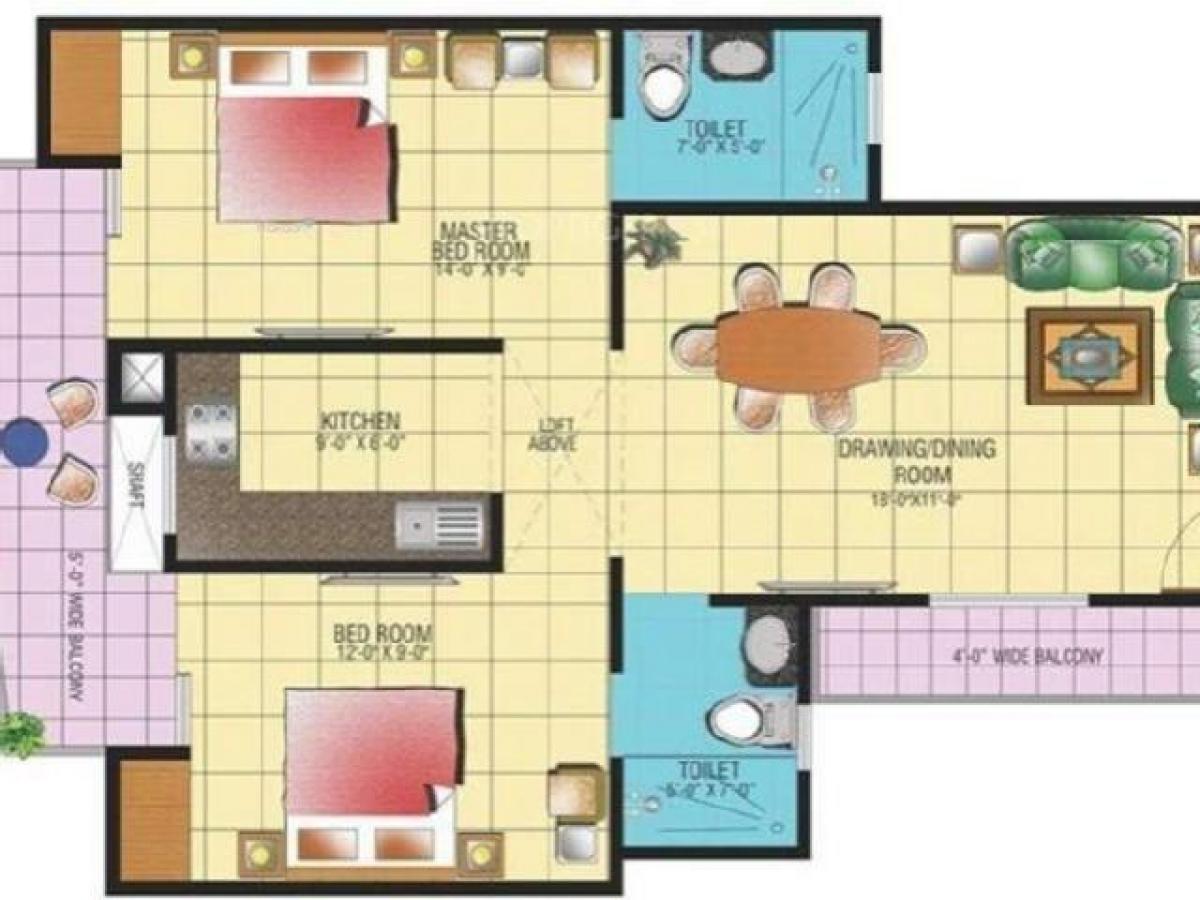 2 Schlafzimmer Haus in Ghaziabad, India, Nr. 55739