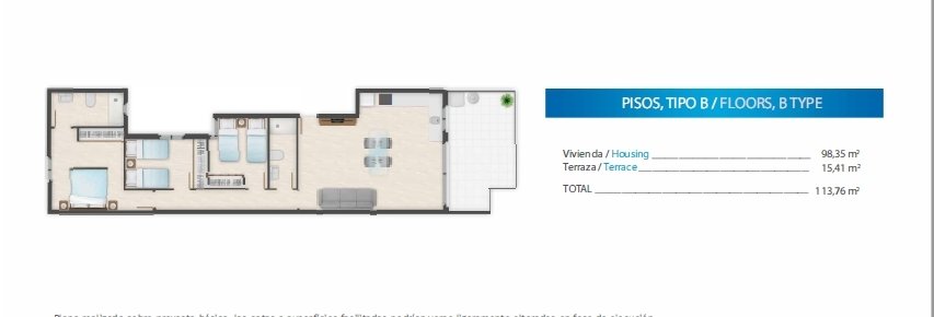 Квартира с 3 спальнями в Валенсия, Испания № 285357