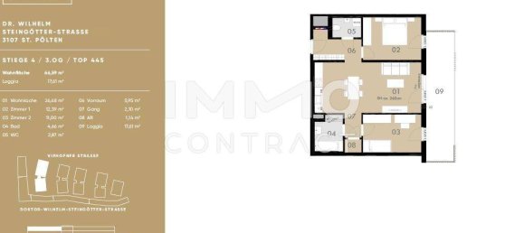 2 chambres Appartement à St. Polten, Austria No. 171220 15