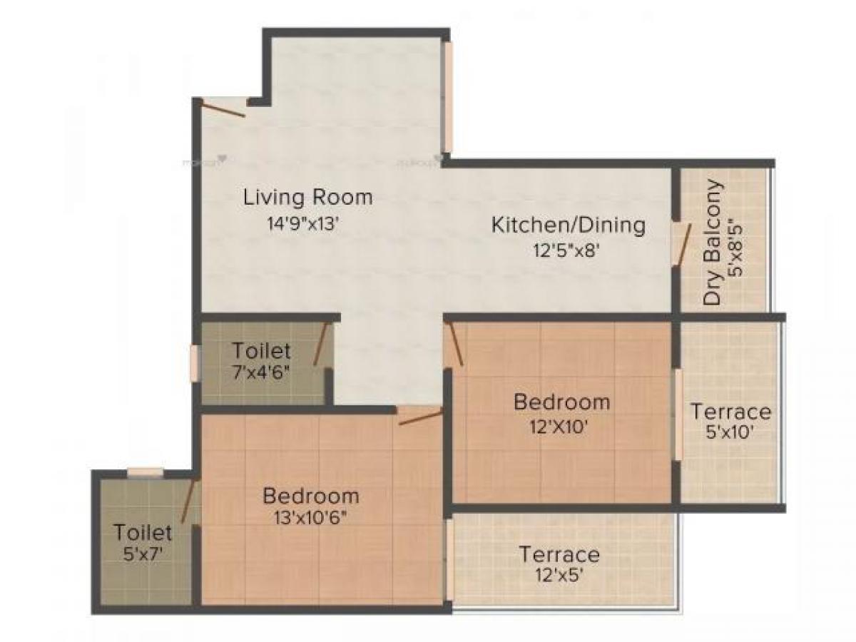 2 bedrooms House in Pune, India No. 26772