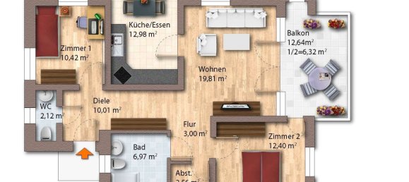 Квартира с 3 комнатами в Бодензе, Германия № 65305 10