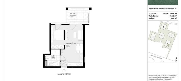 Студия в Оттакринг, Австрия № 209696 15