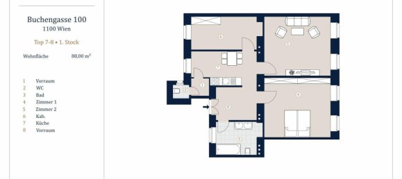 3-salle Appartement à Favoriten, Austria No. 149580 3