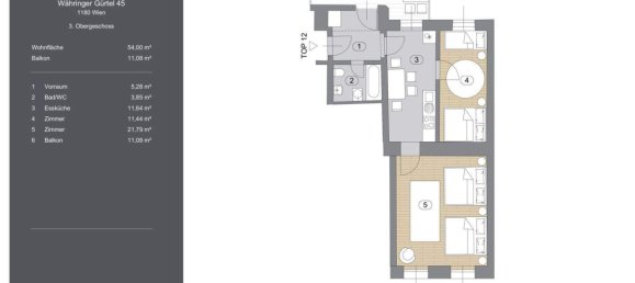 2-Zimmer Wohnung in Währing, Austria, Nr. 66905 13