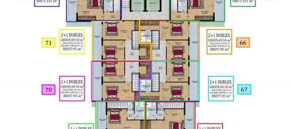 Квартира с 2 комнатами в Авсаллар, Турция № 29947 6