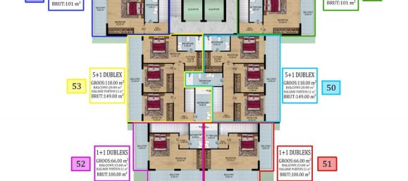 Квартира с 2 комнатами в Авсаллар, Турция № 29947 9